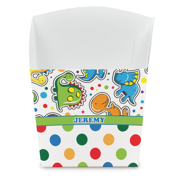 Custom Dinosaur Print & Dots French Fry Favor Boxes (Personalized)