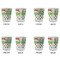 Dinosaur Print & Dots Glass Shot Glass - Standard - Set of 4 - APPROVAL