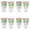 Dinosaur Print & Dots Glass Shot Glass - with gold rim - Set of 4 - APPROVAL