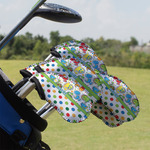 Dinosaur Print & Dots Golf Club Iron Cover - Set of 9 (Personalized)