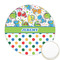 Dinosaur Print & Dots Icing Circle - Medium - Front