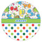 Dinosaur Print & Dots Icing Circle - XSmall - Single