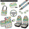 Dinosaur Print & Dots Interior Car Accessories