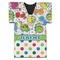 Dinosaur Print & Dots Jersey Bottle Cooler - FRONT (flat)