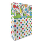 Dinosaur Print & Dots Large Gift Bag (Personalized)