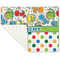 Dinosaur Print & Dots Linen Placemat - Folded Corner (single side)