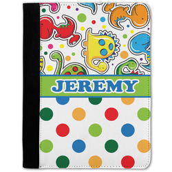 Dinosaur Print & Dots Notebook Padfolio - Medium w/ Name or Text