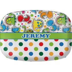 Dinosaur Print & Dots Melamine Platter (Personalized)