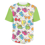 Dinosaur Print & Dots Men's Crew T-Shirt - Medium