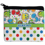 Dinosaur Print & Dots Rectangular Coin Purse (Personalized)