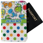 Dinosaur Print & Dots Passport Holder - Fabric (Personalized)