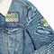 Dinosaur Print & Dots Patches Lifestyle Jean Jacket Detail