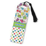 Dinosaur Print & Dots Plastic Bookmark (Personalized)