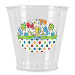 Dinosaur Print & Dots Plastic Shot Glass (Personalized)