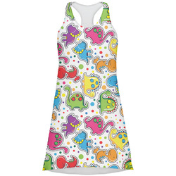 Dinosaur Print & Dots Racerback Dress - Small