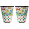 Dinosaur Print & Dots Trash Can Black - Front and Back - Apvl