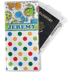 Dinosaur Print & Dots Travel Document Holder