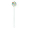 Dinosaur Print & Dots White Plastic 5.5" Stir Stick - Round - Single Stick