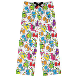 Dinosaur Print & Dots Womens Pajama Pants - XS