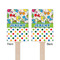 Dinosaur Print & Dots Wooden 6.25" Stir Stick - Rectangular - Double Sided - Front & Back