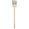 Dinosaur Print & Dots Wooden 6.25" Stir Stick - Rectangular - Single Stick