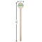 Dinosaur Print & Dots Wooden 7.5" Stir Stick - Round - Dimensions