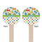 Dinosaur Print & Dots Wooden 7.5" Stir Stick - Round - Double Sided - Front & Back