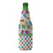 Dinosaur Print & Dots Zipper Bottle Cooler - FRONT (bottle)