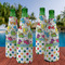 Dinosaur Print & Dots Zipper Bottle Cooler - Set of 4 - LIFESTYLE