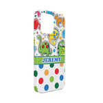 Dinosaur Print & Dots iPhone Case - Plastic - iPhone 13 Mini (Personalized)