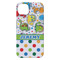 Dinosaur Print & Dots iPhone 14 Pro Max Case - Back