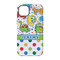 Dinosaur Print & Dots iPhone 14 Pro Tough Case - Back