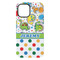 Dinosaur Print & Dots iPhone 15 Plus Tough Case - Back