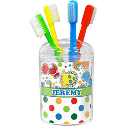 Dinosaur Print & Dots Toothbrush Holder (Personalized)