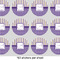 Purple Gingham & Stripe 1" Multipurpose Round Labels - Sheet