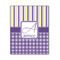 Purple Gingham & Stripe 11x14 Wood Print - Front View