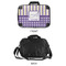 Purple Gingham & Stripe 15" Hard Shell Briefcase - APPROVAL