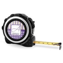 Purple Gingham & Stripe Tape Measure - 16 Ft (Personalized)