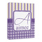 Purple Gingham & Stripe 16x20 - Canvas Print - Angled View