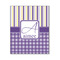 Purple Gingham & Stripe 16x20 Wood Print - Front View