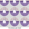 Purple Gingham & Stripe 2" Multipurpose Round Labels - Sheet