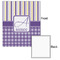 Purple Gingham & Stripe 20x24 - Matte Poster - Front & Back