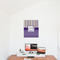 Purple Gingham & Stripe 20x24 - Matte Poster - On the Wall