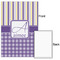 Purple Gingham & Stripe 20x30 - Matte Poster - Front & Back