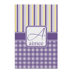 Purple Gingham & Stripe Posters - Matte - 20x30 (Personalized)