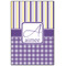 Purple Gingham & Stripe 20x30 Wood Print - Front View