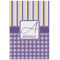 Purple Gingham & Stripe 24x36 - Matte Poster - Front View