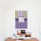 Purple Gingham & Stripe 24x36 - Matte Poster - On the Wall