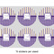 Purple Gingham & Stripe 3" Multipurpose Round Labels - Sheet