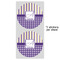 Purple Gingham & Stripe 5" Multipurpose Round Label - Sheet